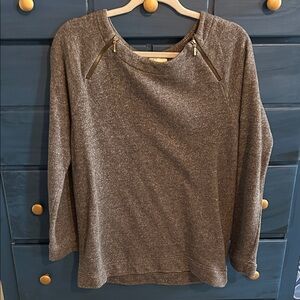LOFT Charcoal Knit Top